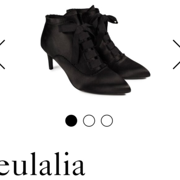 Pedro Garcia Black Satin Lace-Up Boots - Eulalia - Picture 1 of 13